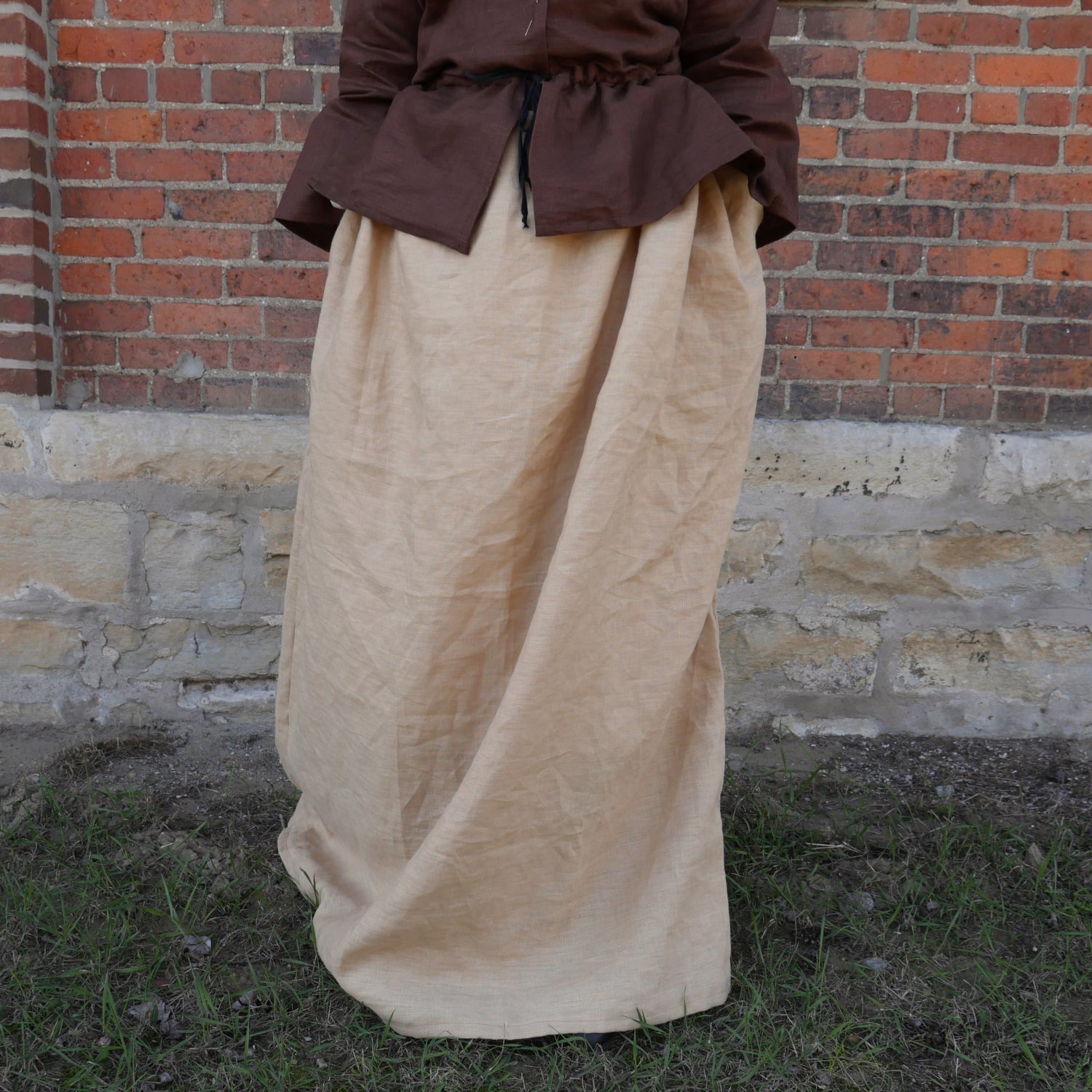 Linen Skirt in Earth Tones
